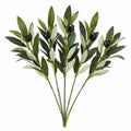 Artificial Olive Stems Set of 5, 11 Inch Faux Olive Branches Wedding Decor