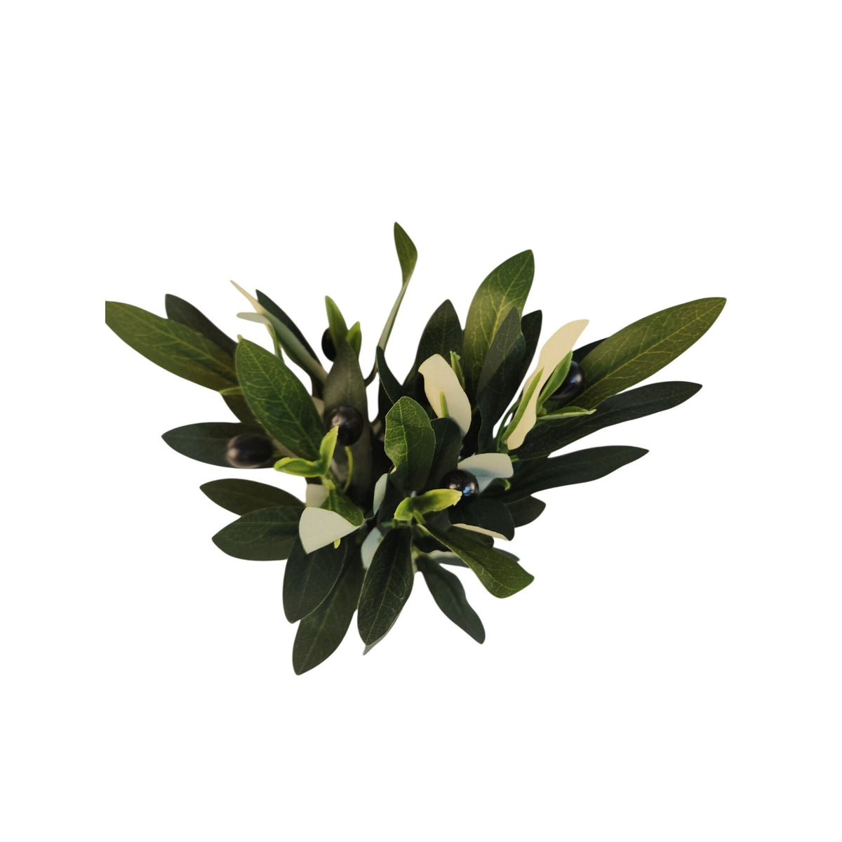 Artificial Olive Stems Set of 5, 11 Inch Faux Olive Branches Wedding Decor