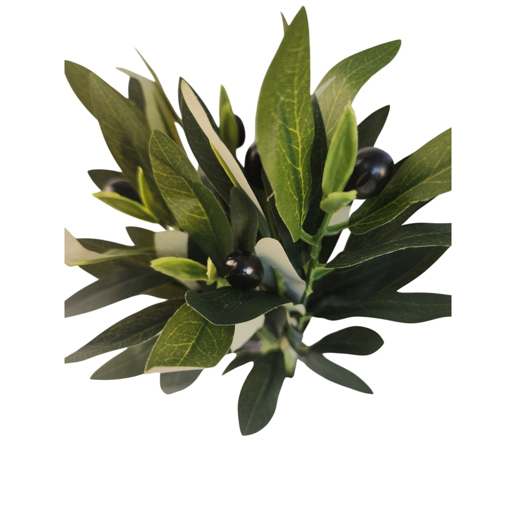 Artificial Olive Stems Set of 5, 11 Inch Faux Olive Branches Wedding Decor