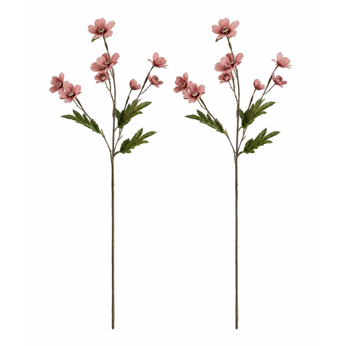 Dusty Rose Dogwood Stems Artificial Dogwood Flowers Faux Floral Branches Cottagecore Decor Victorian Flowers French Country Decor Set of 2