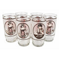 Vintage Pepsi Glasses Set of 6 | 1970s Gibson Girl Tumblers Collectible Retro Barware