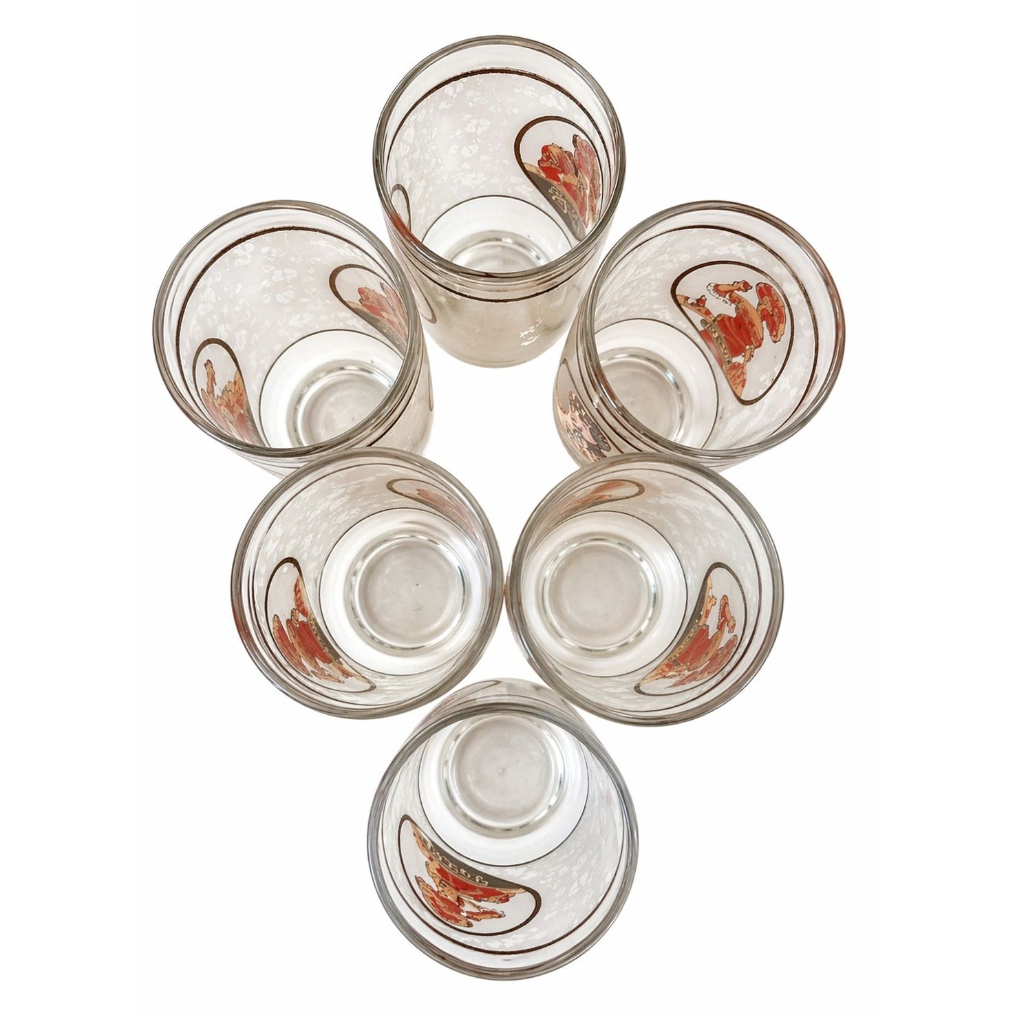 Vintage Pepsi Glasses Set of 6 | 1970s Gibson Girl Tumblers Collectible Retro Barware