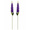 Purple Snapdragon Stems Set of 2 Artificial Larkspur Spike Flowers 26 Inch Faux Floral for Spring Summer Fall Home Decor