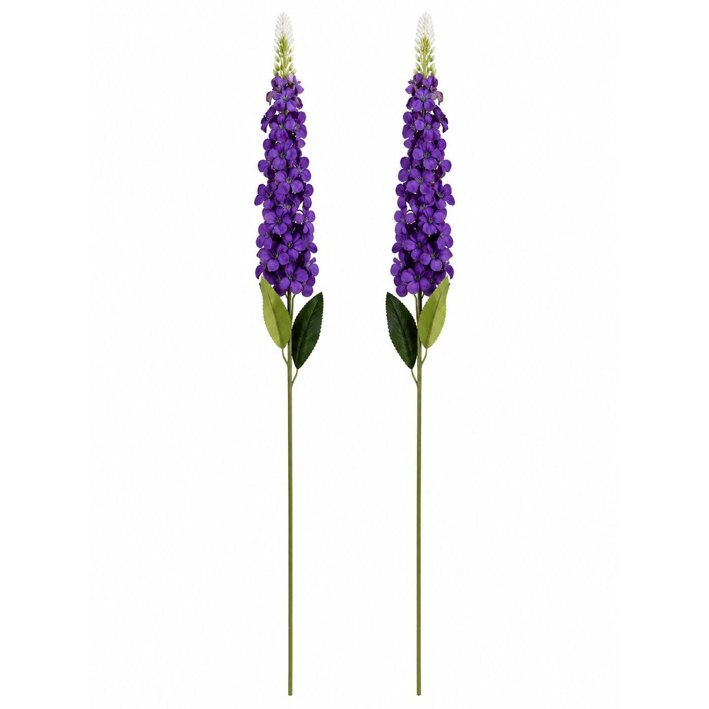 Purple Snapdragon Stems Set of 2 Artificial Larkspur Spike Flowers 26 Inch Faux Floral for Spring Summer Fall Home Decor