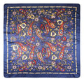 Navy Paisley Wild Rag Satin Scarf 35 Inch Western Scarf Cowgirl Neck Scarf Large Square Scarf