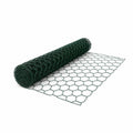 Green Coated Chicken Wire Mesh, 12.4 x 39.37 In, 1 In Hex Garden Craft Supply