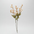 Artificial Cream Beige Dogwood Stems 2 Pcs Faux Wax Flower Neutral Ivory Floral Home Decor 24 Inch