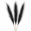 Artificial Black Pampas Grass Stems Set of 3 Faux Pampas Bundle Moody Farmhouse Modern Organic Decor 26 Inch