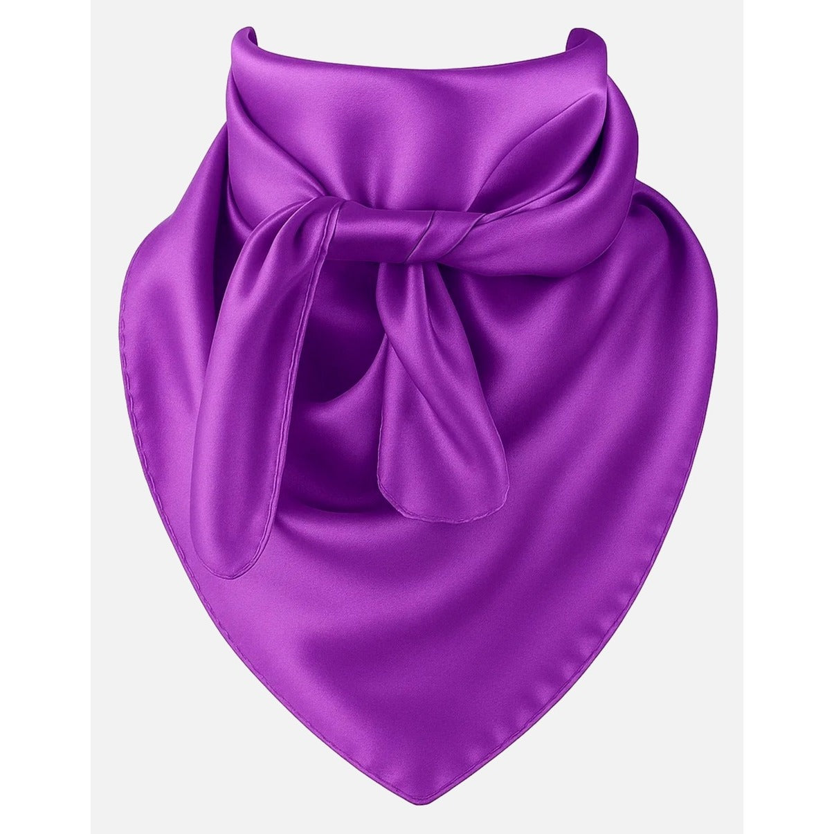 Purple Wild Rag Large Scarf 35x35" Satin Western Accessory Cowgirl or Cowboy