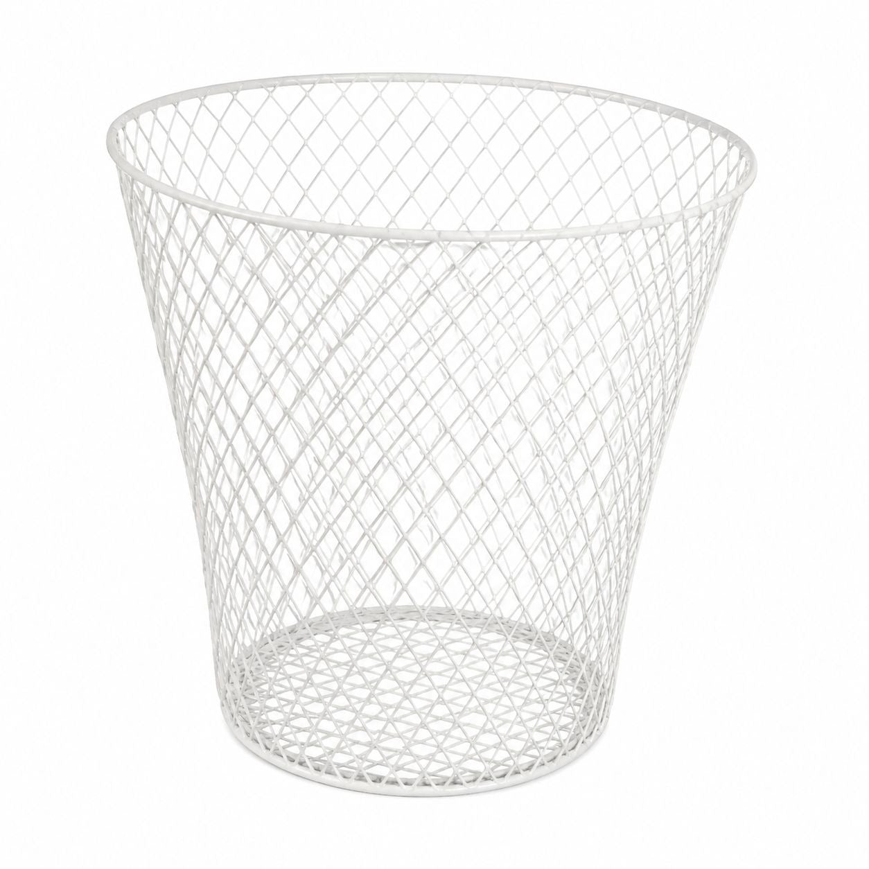 White Wire Mesh Basket Garden Cloche Plant Cover Vintage Style Chicken Protector DIY Farmhouse Decor