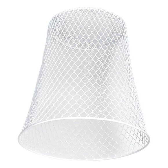 White Wire Mesh Basket Garden Cloche Plant Cover Vintage Style Chicken Protector DIY Farmhouse Decor