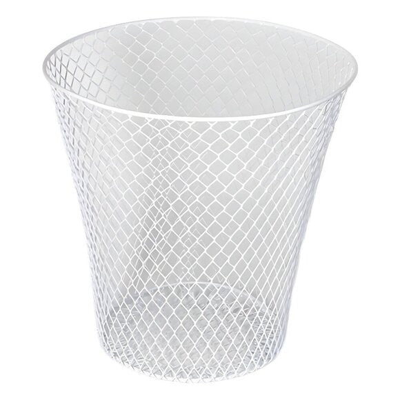 White Wire Mesh Basket Garden Cloche Plant Cover Vintage Style Chicken Protector DIY Farmhouse Decor