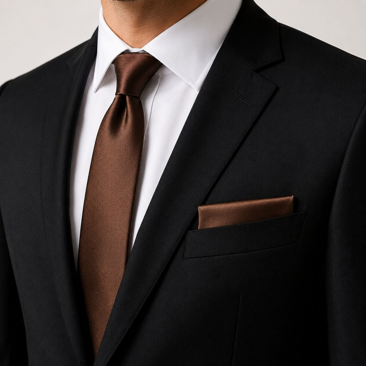 Brown Satin Pocket Square 9x9 Mens Handkerchief Wedding Suit Formal Prom Unisex