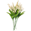 Artificial Lily Of The Valley Flowers 8 Stem Bunch Faux White Floral Bouquet Realistic Wedding Filler Flowers