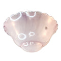 Vintage Art Deco Pink Swirl Frosted Glass Ceiling Light Globe 3 Chain Pendant Shade Scalloped Edge