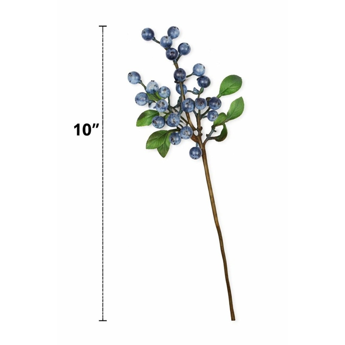Artificial Blueberry Stems Faux Huckleberry Berries Floral Picks Wreath Supply Set of 2