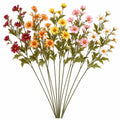 10 Artificial Wildflower Stems, 22-Inch Mixed-Color Faux Floral Filler