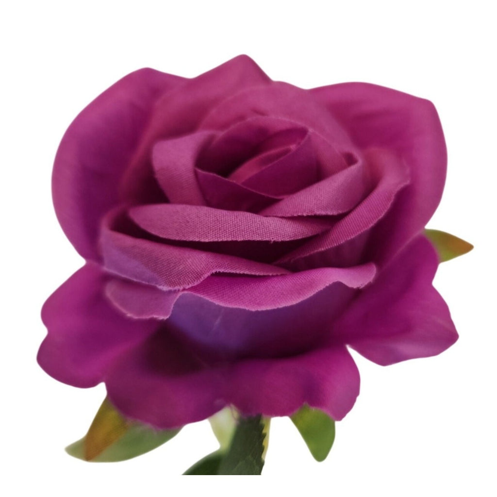 Luxury Artificial Purple Rose Bouquet | Dozen Faux Roses with Ribbon | Romantic Floral Decor | Elegant Gift and Home Accent