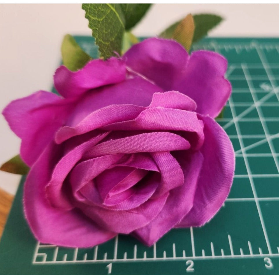 Luxury Artificial Purple Rose Bouquet | Dozen Faux Roses with Ribbon | Romantic Floral Decor | Elegant Gift and Home Accent