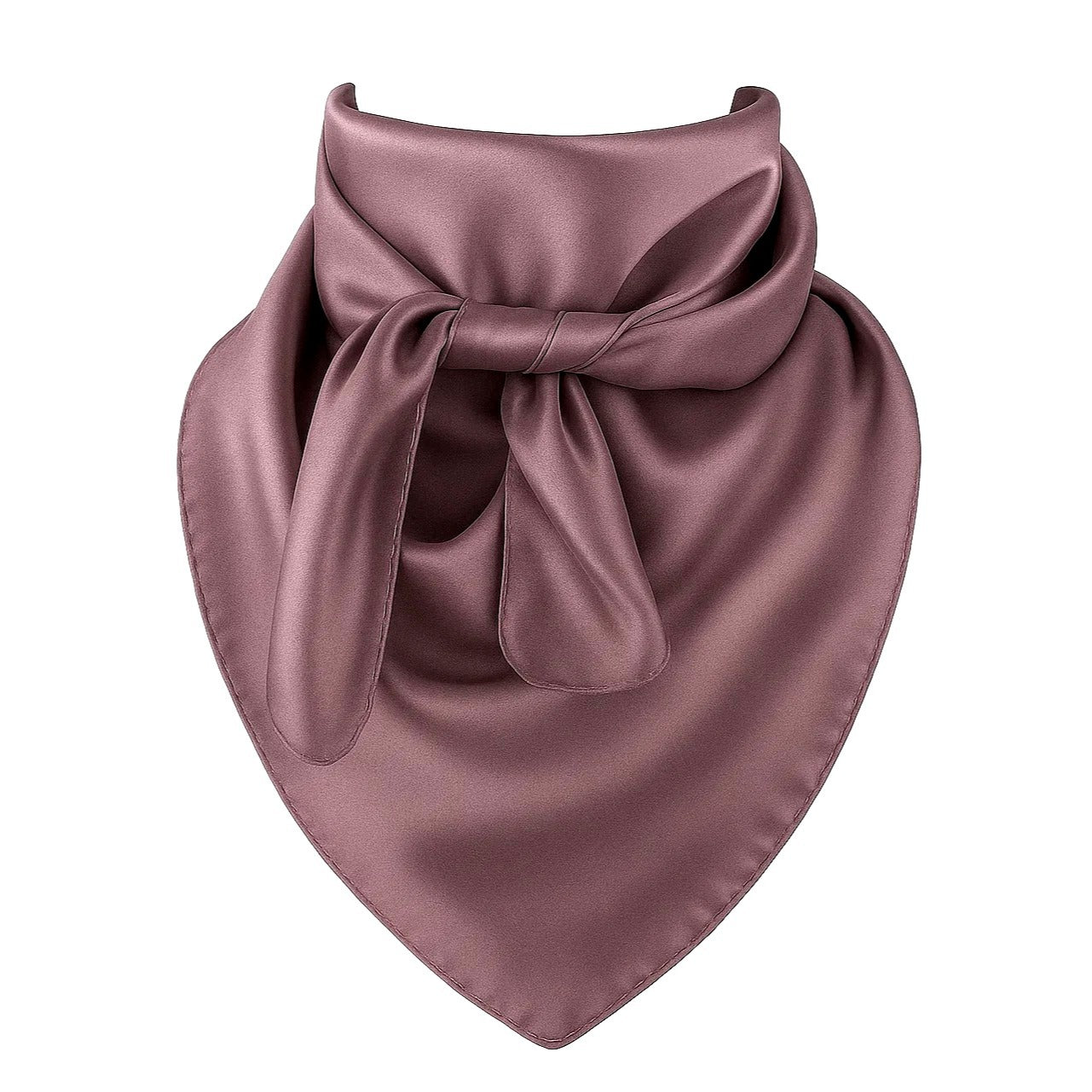 Dusty purple satin wild rag scarf 35x35 inches western cowboy cowgirl accessory

