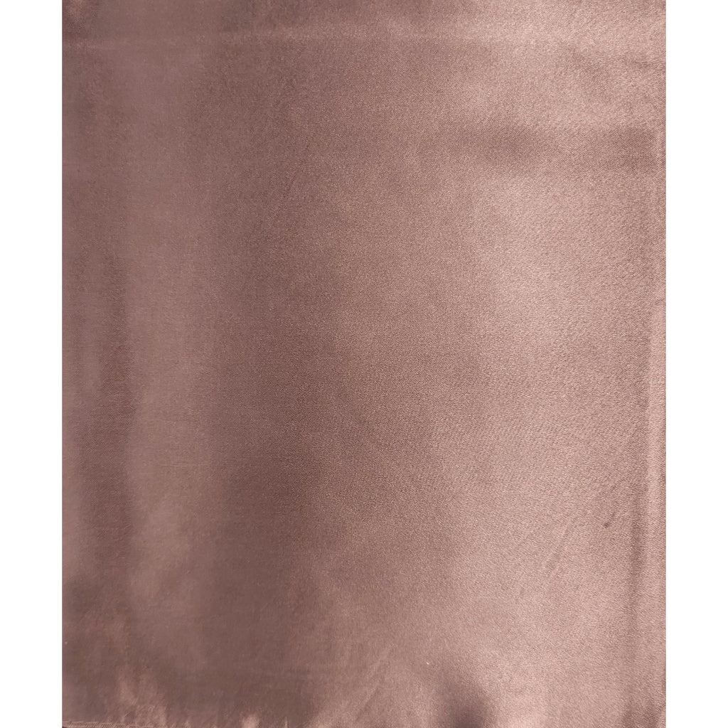 Close-up dusty purple satin wild rag scarf texture showing silk-like sheen and drape