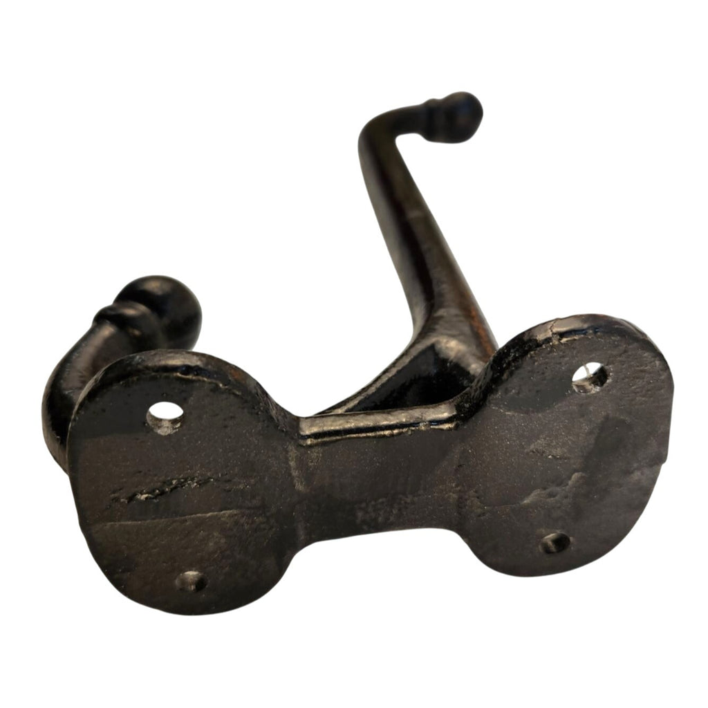 Vintage Black Iron Western Harness Wall Hooks Set of 3 Rustic Heavy Duty