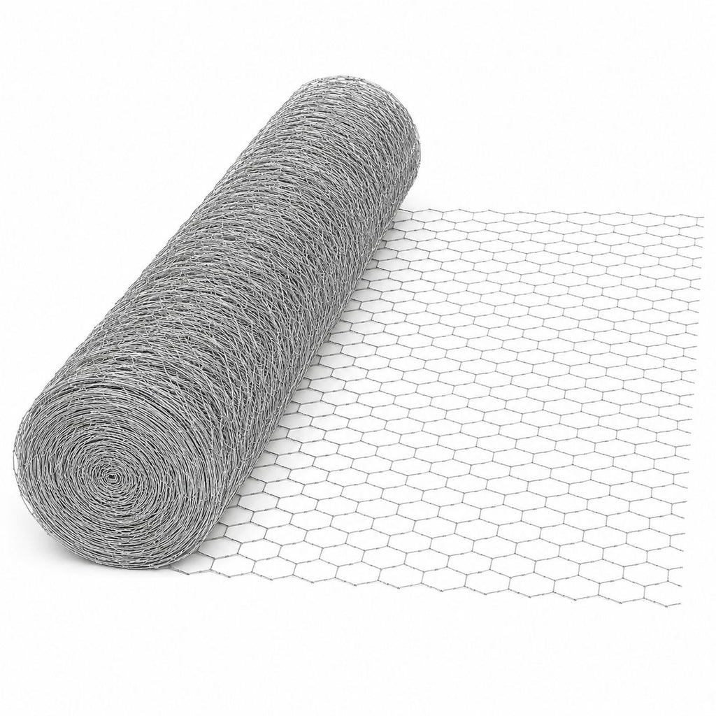 Galvanized Chicken Wire with 50 Zip Ties, 13.7 In x 237 In Garden Mesh