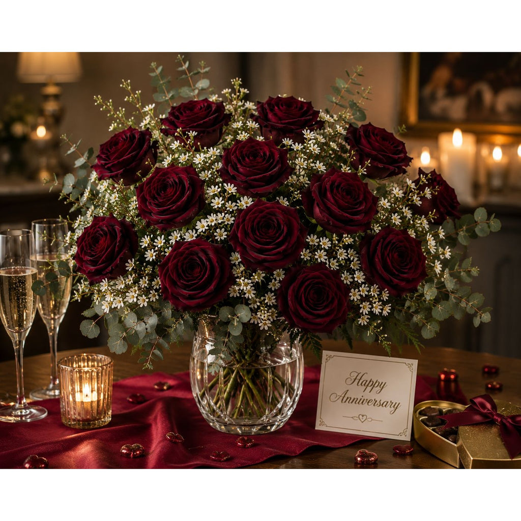 Artificial Burgundy Rose Stems Dark Red Faux Roses Velvet Flower Bouquet Gothic Wedding Decor 20 Inch Set of 6