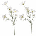 White Artificial Cosmos Stems, Set of 2, 24 Inch Wildflower Sprays