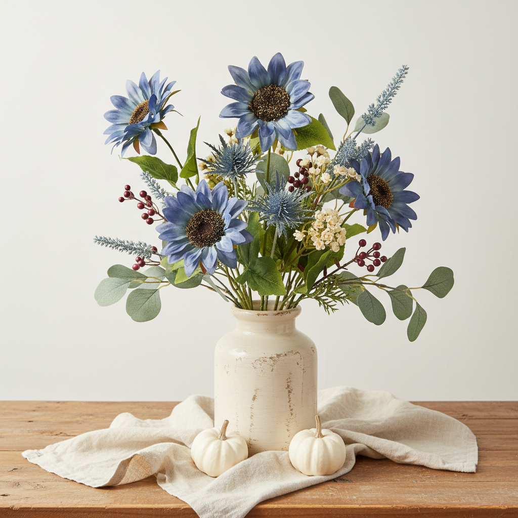 Airy florist-style French-country arrangement
