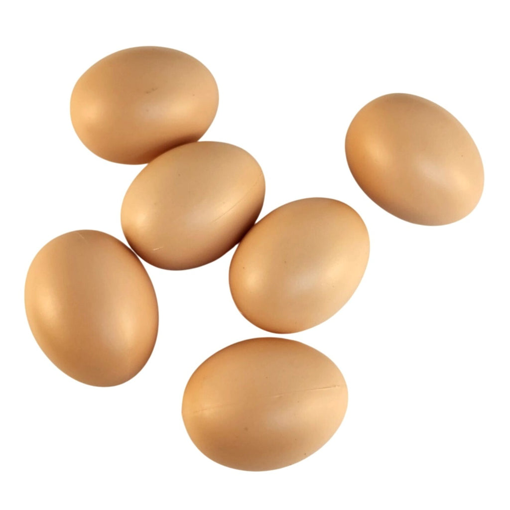 Realistic Plastic Chicken Eggs Set of 6 for Crafts | Fake Eggs for Easter Crafts