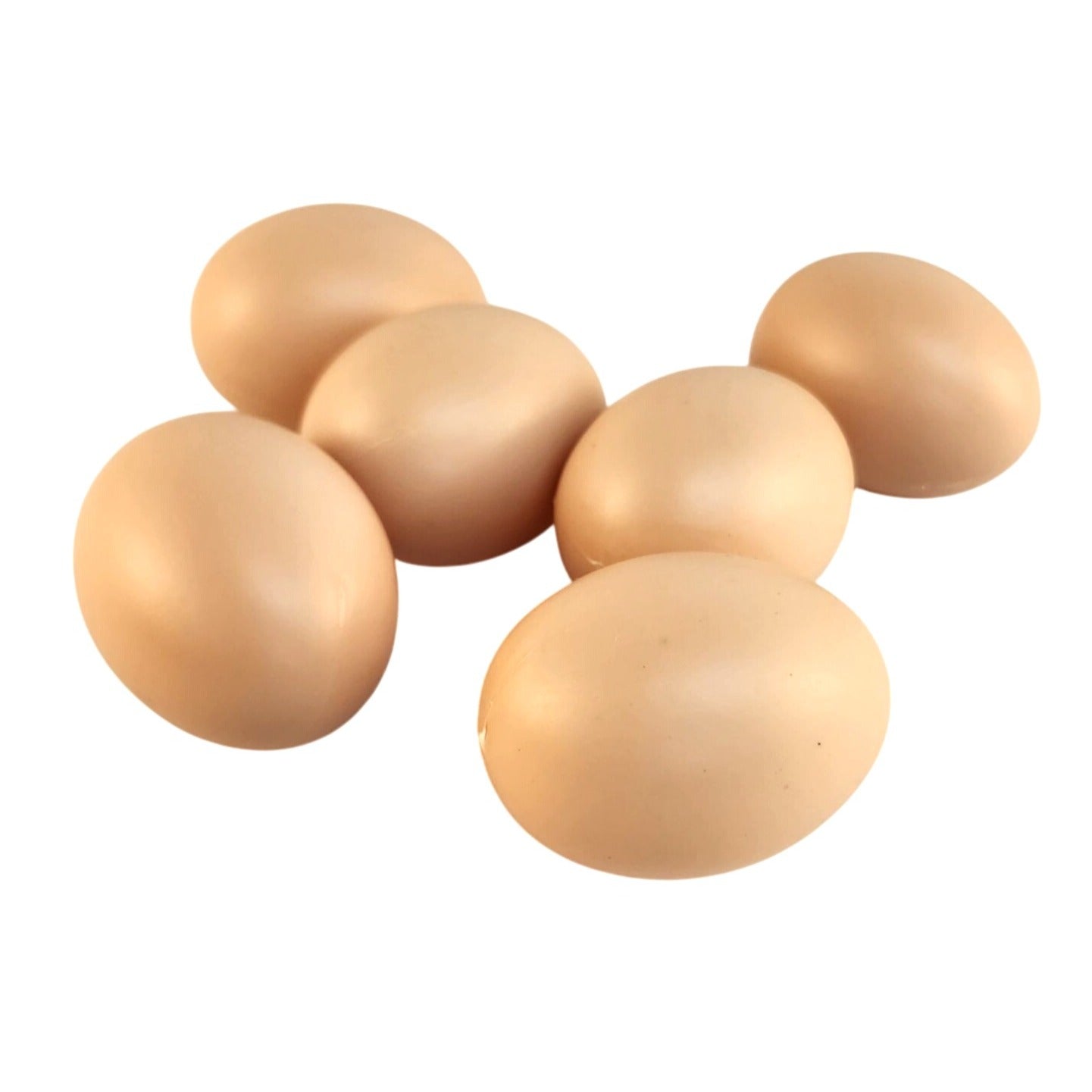 Realistic Plastic Chicken Eggs Set of 6 for Crafts | Fake Eggs for Easter Crafts