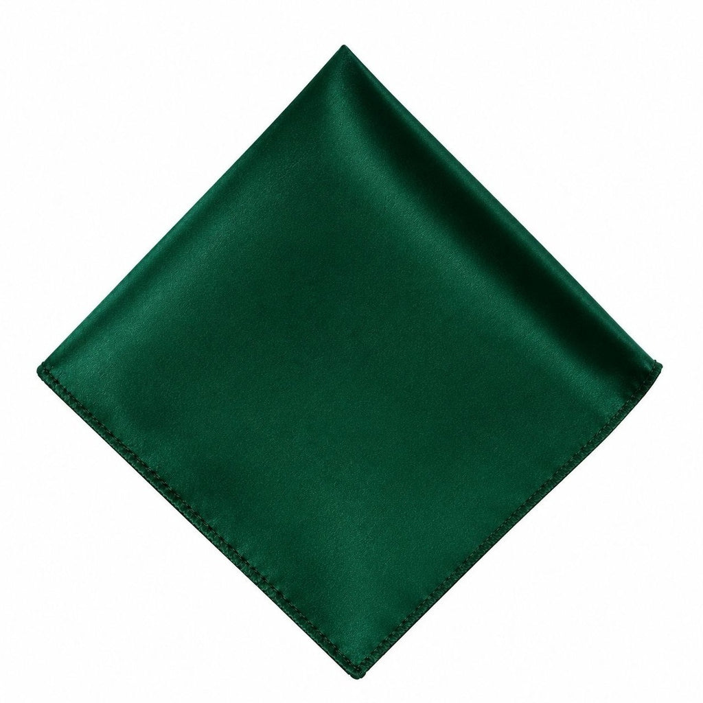 Dark Green Satin Pocket Square 9x9 Mens Handkerchief Wedding Suit Formal Unisex