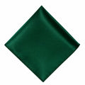 Dark Green Satin Pocket Square 9x9 Mens Handkerchief Wedding Suit Formal Unisex