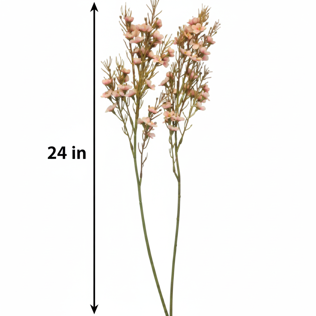 Blush Pink Dogwood Stems 24 Inch Measurement