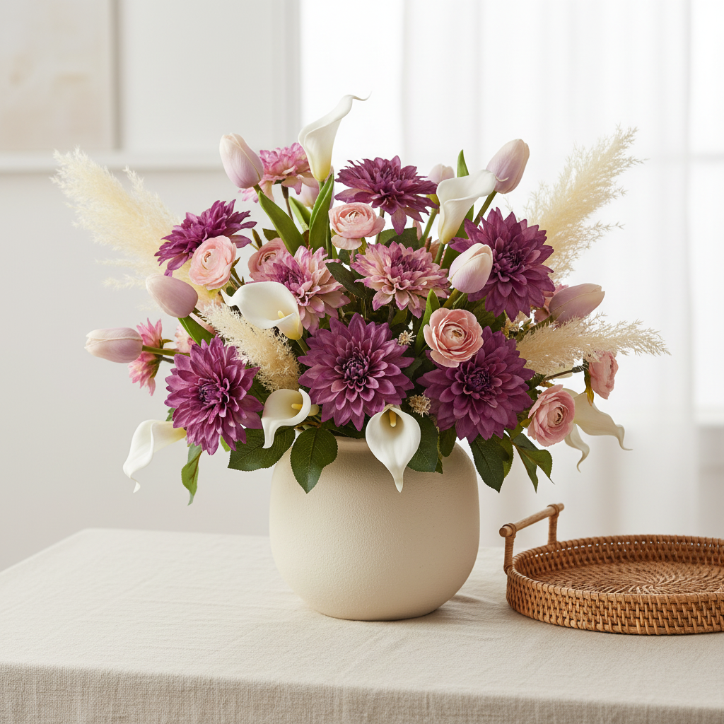 Boho purple dahlia