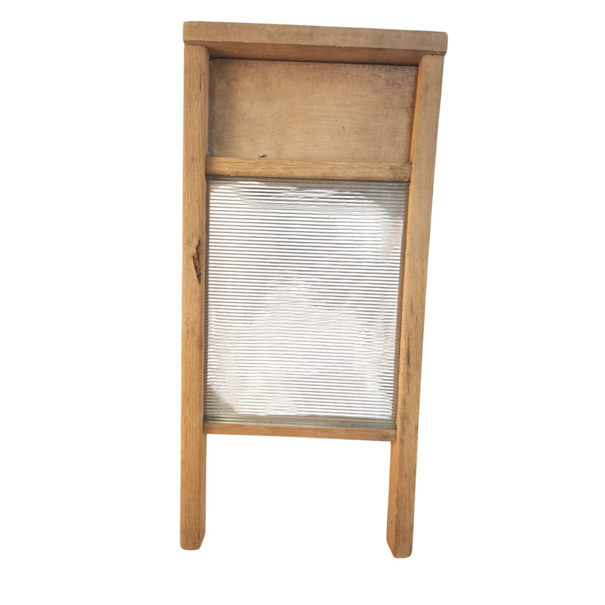 Vintage Victory 508 Washboard Glass Wood 1940s Rustic Farmhouse Americana Decor