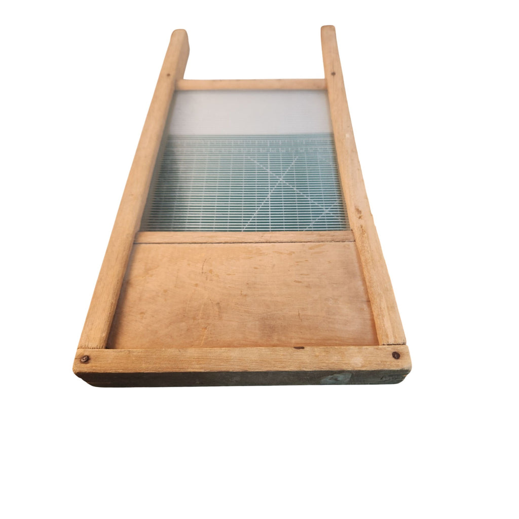 Vintage Victory 508 Washboard Glass Wood 1940s Rustic Farmhouse Americana Decor
