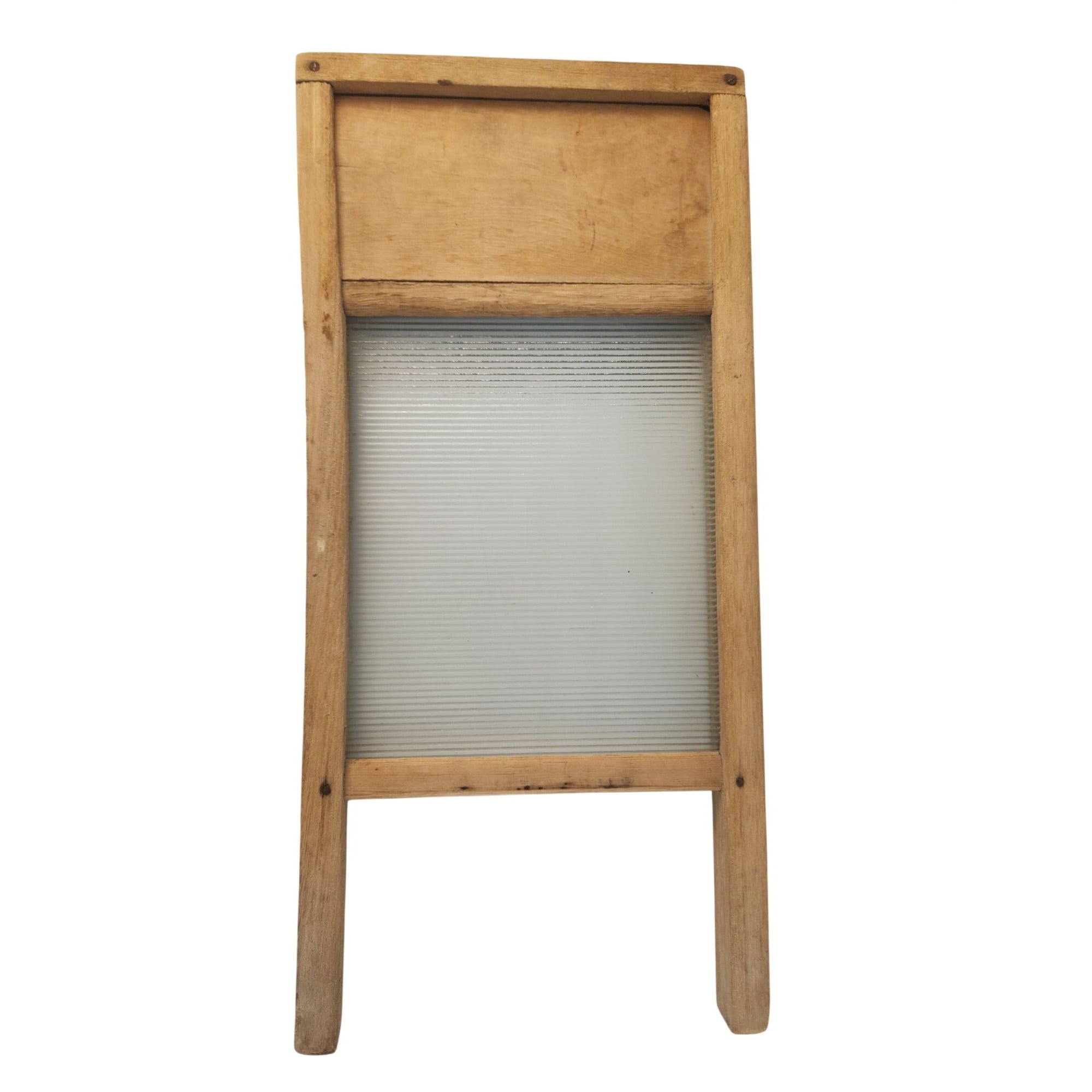 Vintage Victory 508 Washboard Glass Wood 1940s Rustic Farmhouse Americana Decor