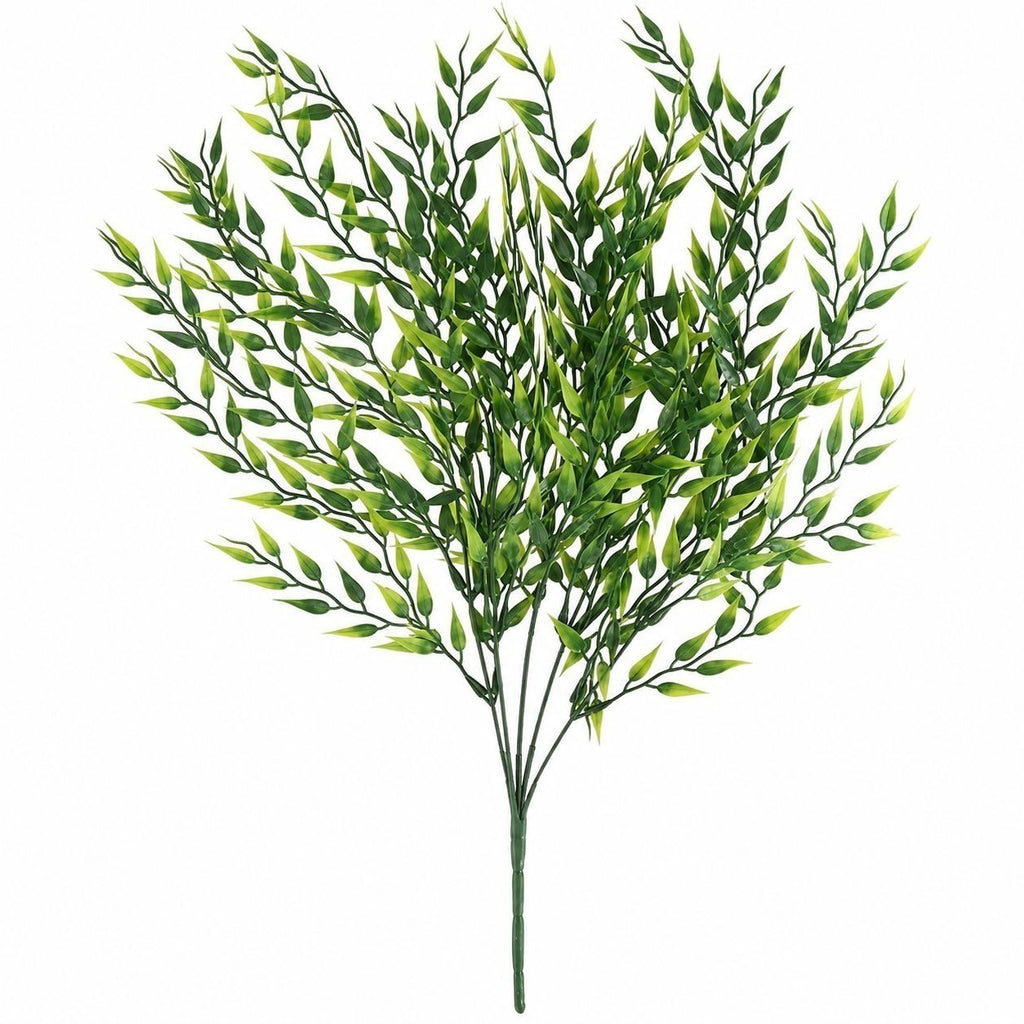 Artificial Willow Greenery Bush, 17-Inch, 25 Branches, Faux Floral Filler