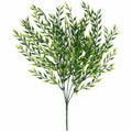 Artificial Willow Greenery Bush, 17-Inch, 25 Branches, Faux Floral Filler