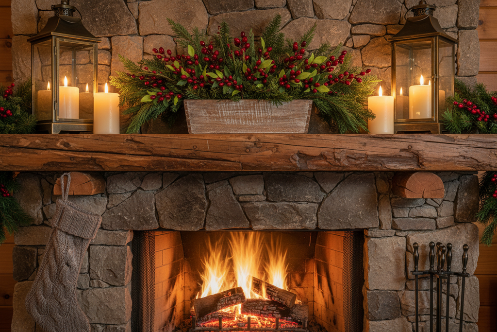 Cabin Mantel Decor