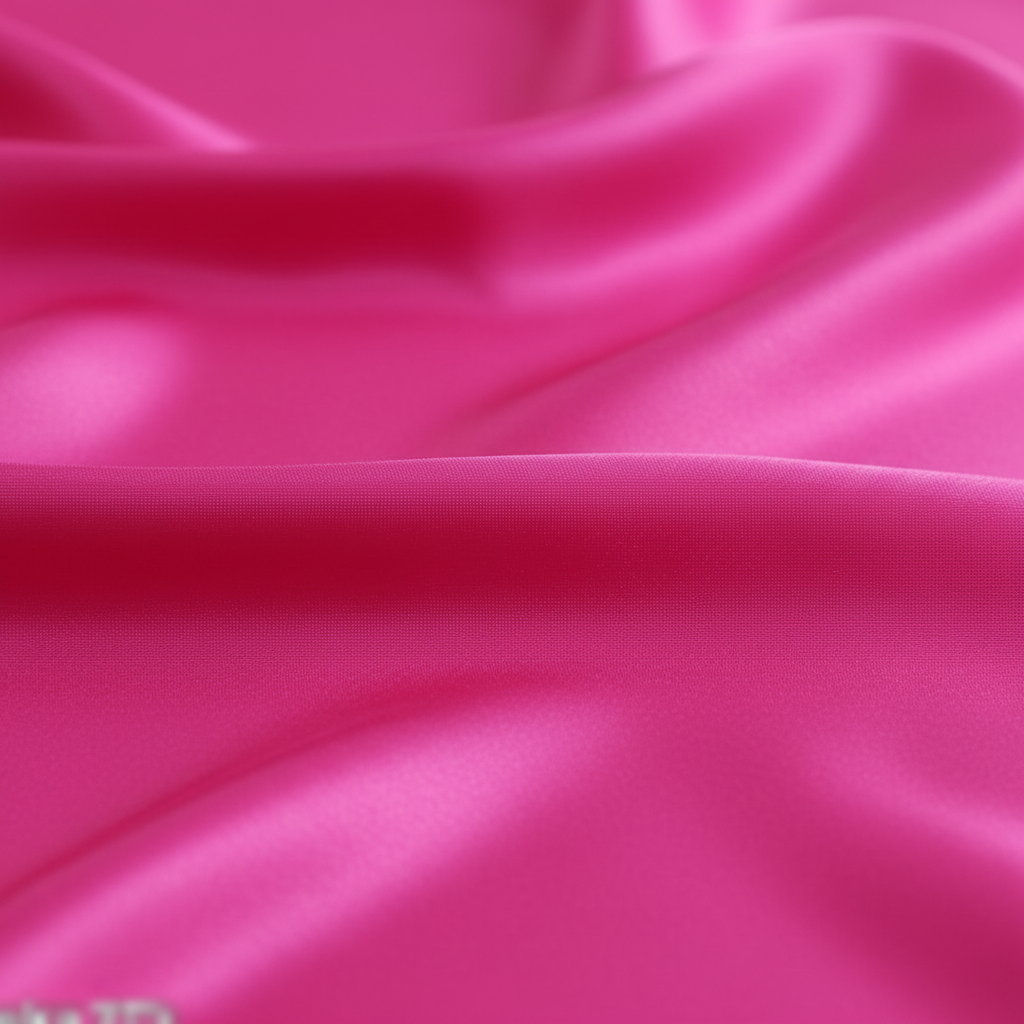 Close-up of pink satin scarf 19x19 showing luxurious texture