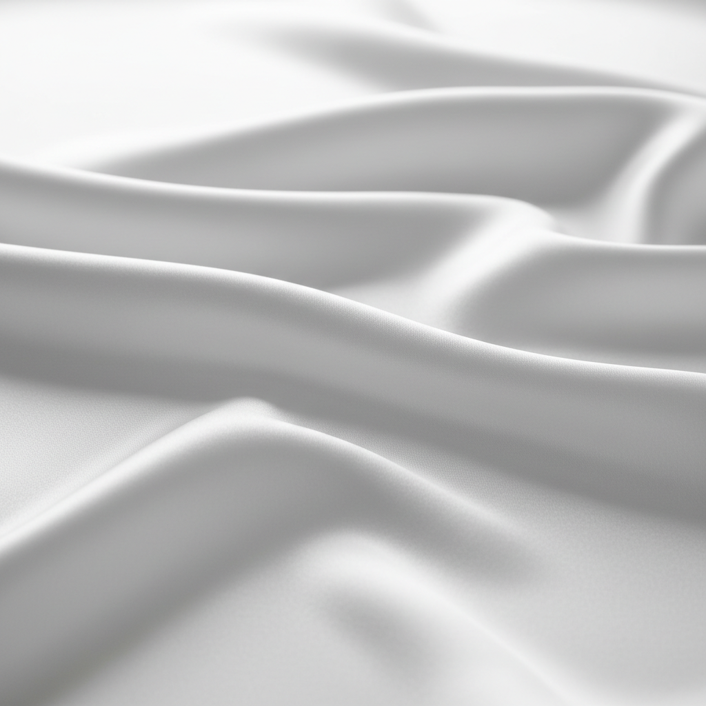 Close-up of white satin scarf 19x19 showing luxurious texture