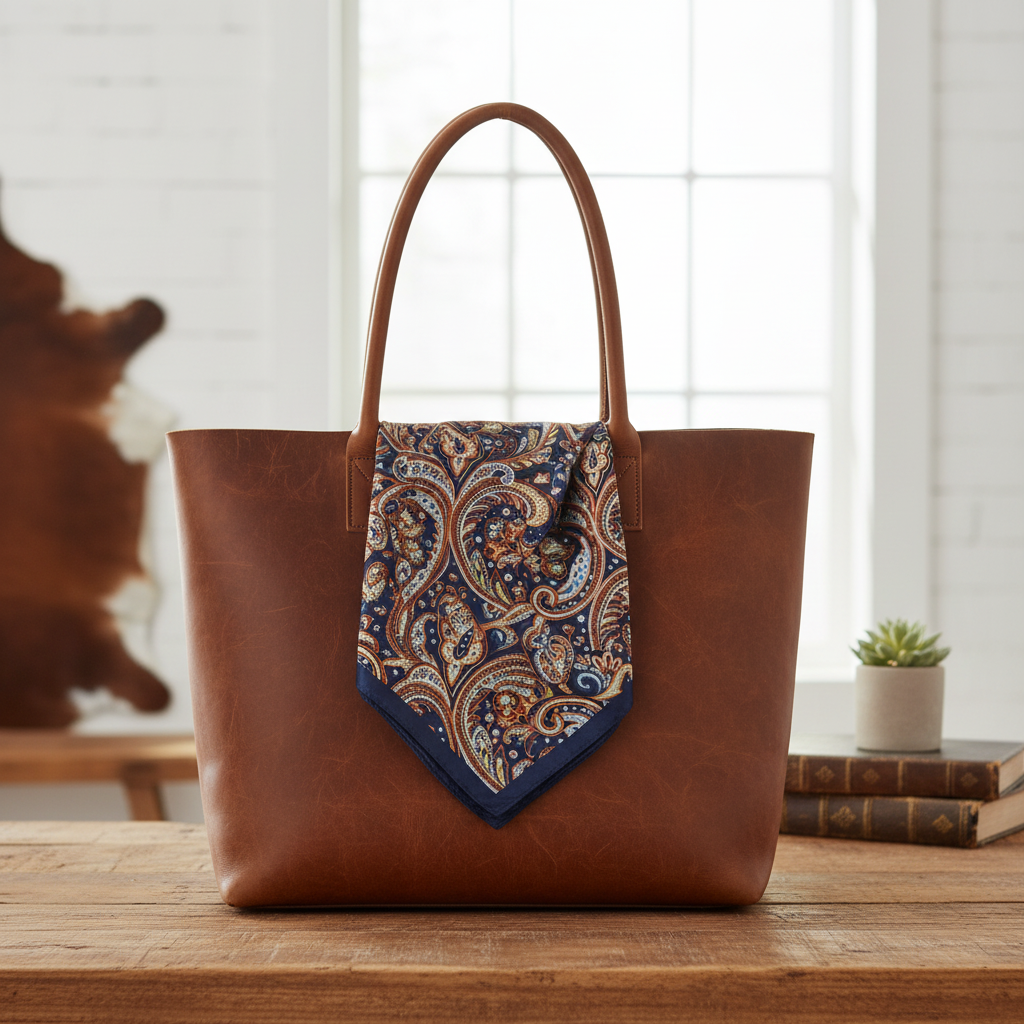 Corrected handbag scarf style image