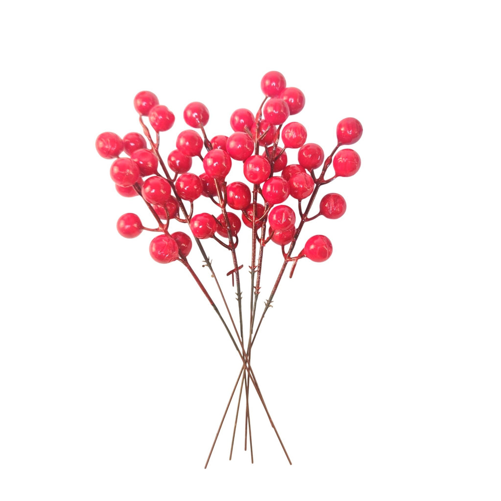 Artificial Candy Cane Poinsettia Set, 37 Red & White Christmas Floral Pieces