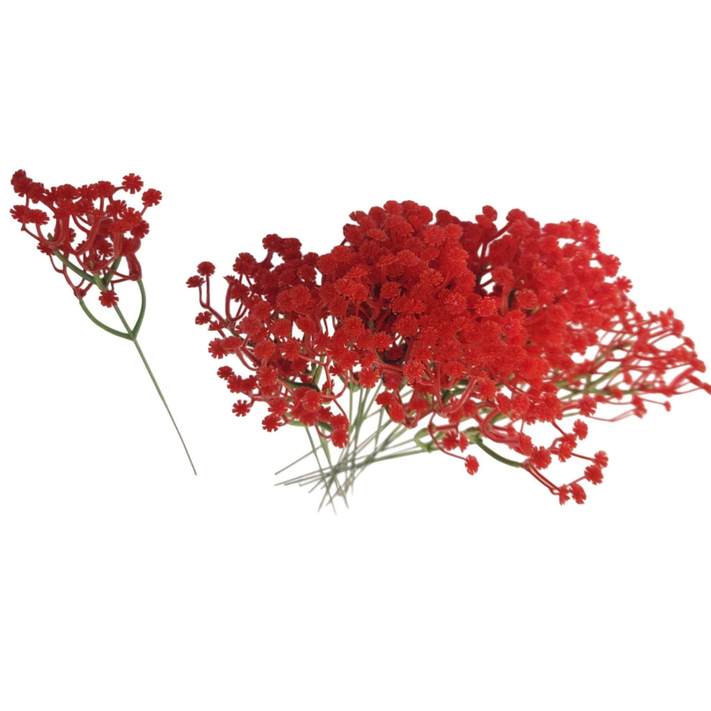 Artificial Candy Cane Poinsettia Set, 37 Red & White Christmas Floral Pieces