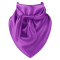 Purple silk scarf with a knot on a white background