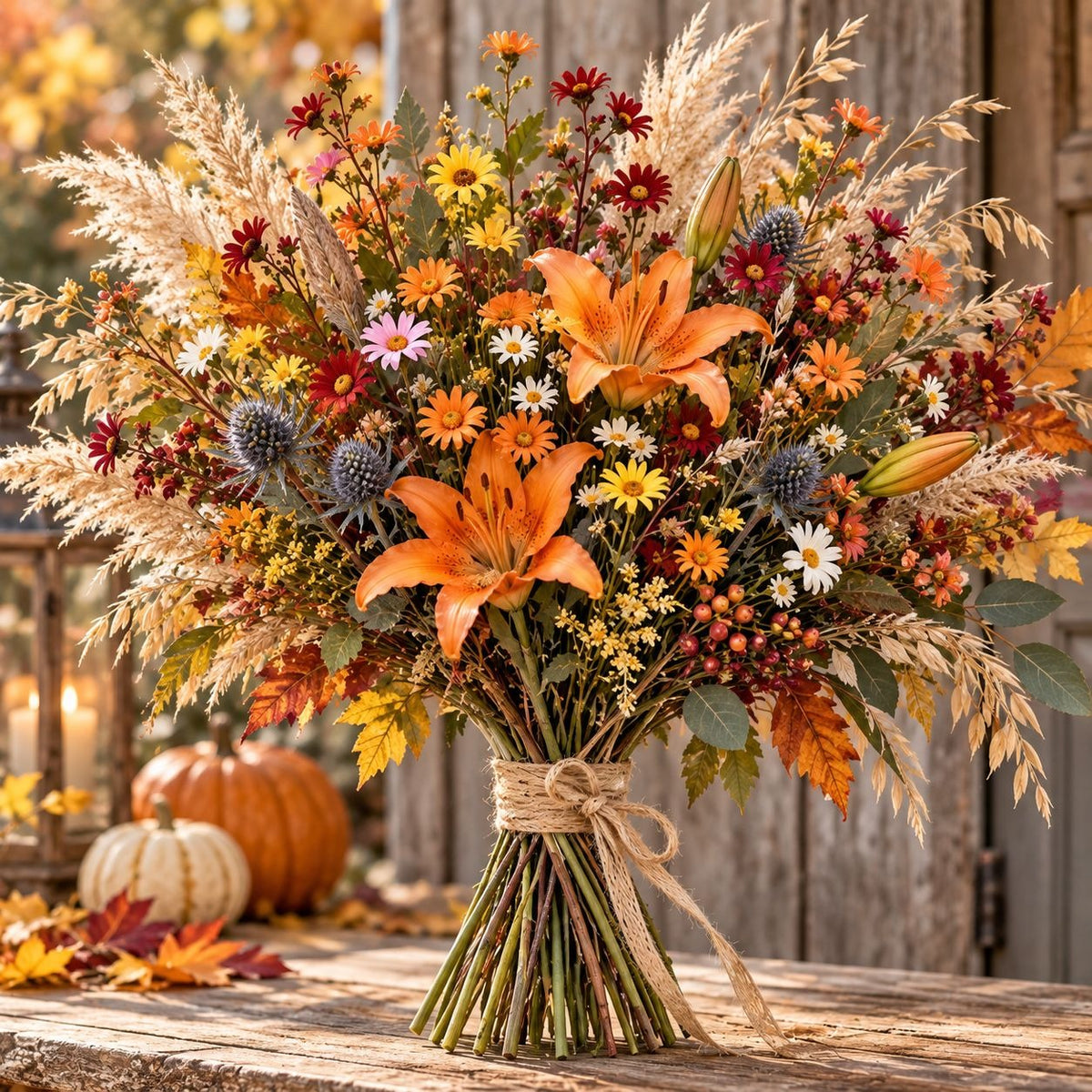 10 Artificial Wildflower Stems, 22-Inch Mixed-Color Faux Floral Filler