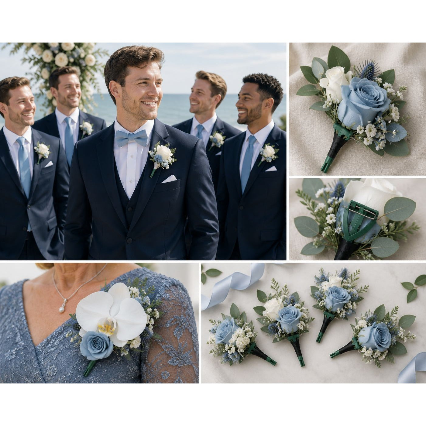 Boutonniere Pins Set of 2 Floral Corsage Pins Green Floral Holders Wedding Supplies Prom Flowers Mother of Bride Corsage DIY Boutonniere Maker